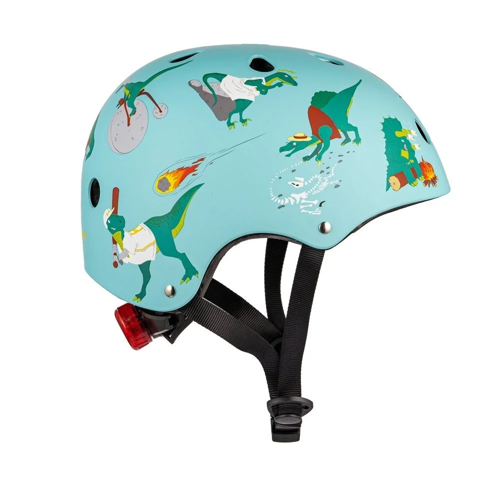 Casque vélo enfant avec lumière arrière dinosaure
