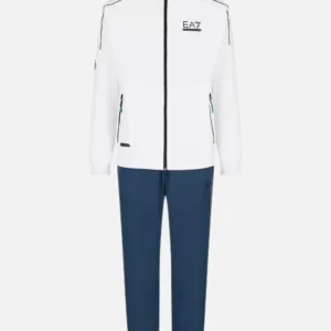 Survêtement Emporio Armani EA7 Tennis Pro - Blanc/Bleu